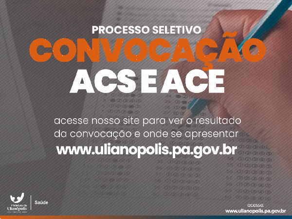 EDITAL DE CONVOCAÇÃO DE ACS E ACE.